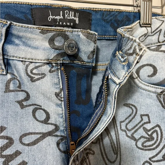 Joseph Ribkoff Lettering Jeans Style 221926 Skinny Mid Rise Crop - Picture 6 of 13